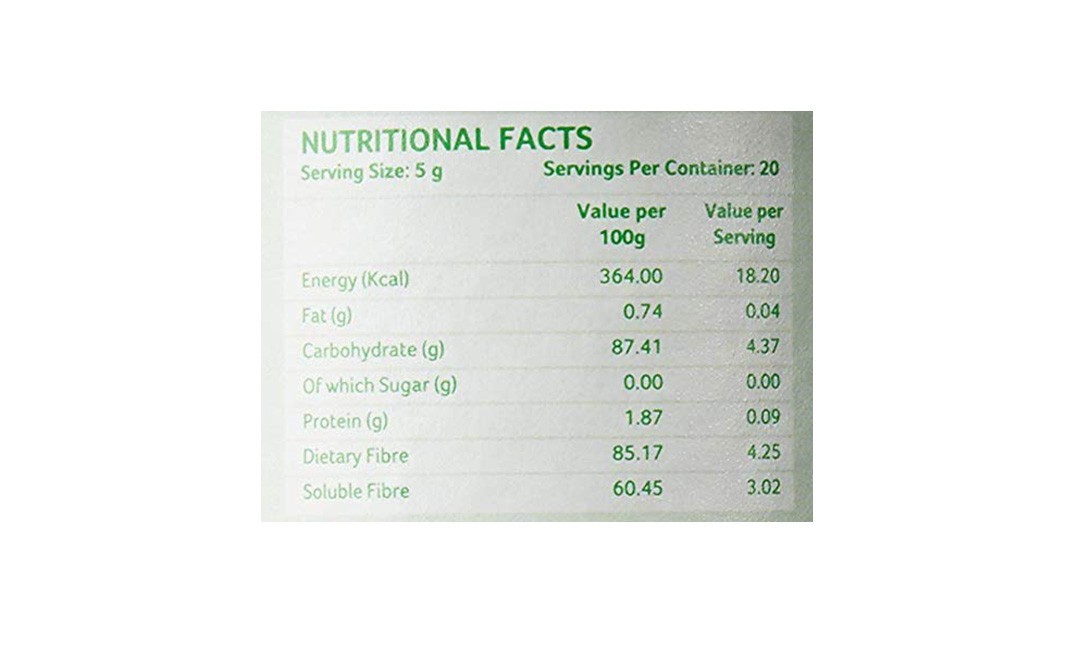 Organic India Psyllium Whole Husk (Organic Isabgol)   Container  100 grams